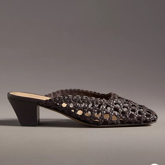 Anthropologie Shoes - Anthropologie Woven Leather Mule in Dark Brown